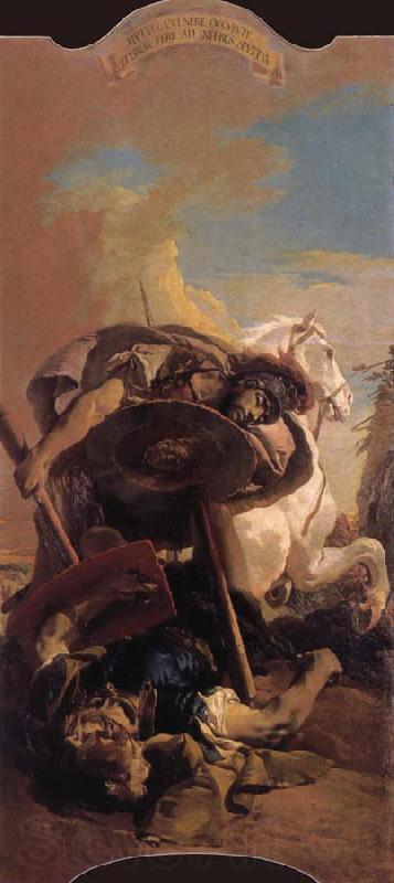 Giovanni Battista Tiepolo The death of t he consul Brutus in single combat with aruns Norge oil painting art
